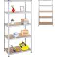 thumbnail image 1 of Estante Organizador Multiusos De 5 Niveles Anaquel Metalico Rack 5 Repisas Ajustables Soporta hasta 150 Kg (Plateado), 1 of 4