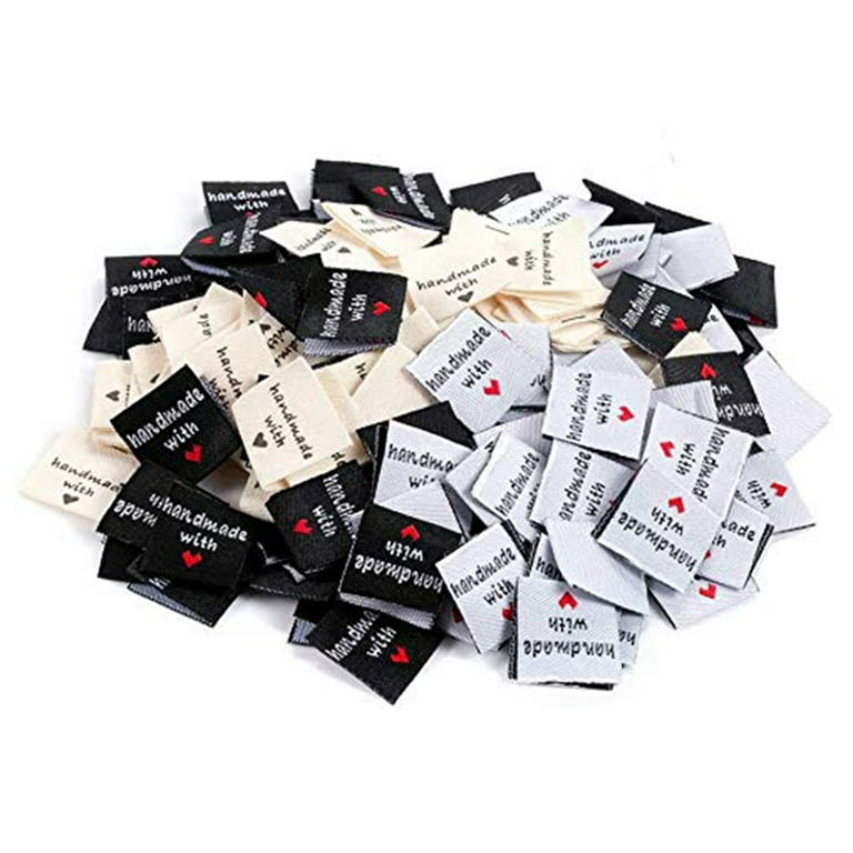 150 Pcs Handmade Sew-on Woven Clothing Labels Sewing Crafting Fabric Tags  for Clothes Dolls Hats Sewing Crafts DIY 