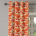 thumbnail image 3 of Ambesonne Floral Grommet Curtain, Poppies Retro Spring, 50" x 63", Orange and Ivory, 3 of 6
