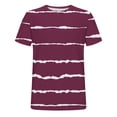 thumbnail image 5 of SDNall Short Sleeve Mens Summer T-Shirts Not Positioned Regular Print Leisure Vacation Sports Short Sleeve Round Neck T-Shirt (Wine,Sizes:M-5XL), 5 of 9