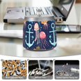 thumbnail image 6 of Yayeee Ashtray with Lid for Cigarette Smokeless Stainless Steel Home Ash Holder, Blue Anchor, 6 of 7