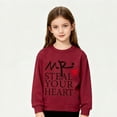 thumbnail image 2 of Bixock Toddler Boys and Girls Tops,Kids Long Sleeve Tops Valentine Letter Print Fleece Lined Round Neck Sweatshirt for Boys Girls 2-12Y Tops, 2 of 5