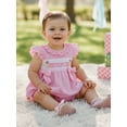thumbnail image 4 of BemeyourBBs Infant Baby Girl Birthday Outfits 1st 2nd 3rd Years Old Birthday Clothes Ruffle Short Sleeve Bowknot Tank Tops Bubble Shorts Set Toddler Baby Girl Summer Clothes, 4 of 8