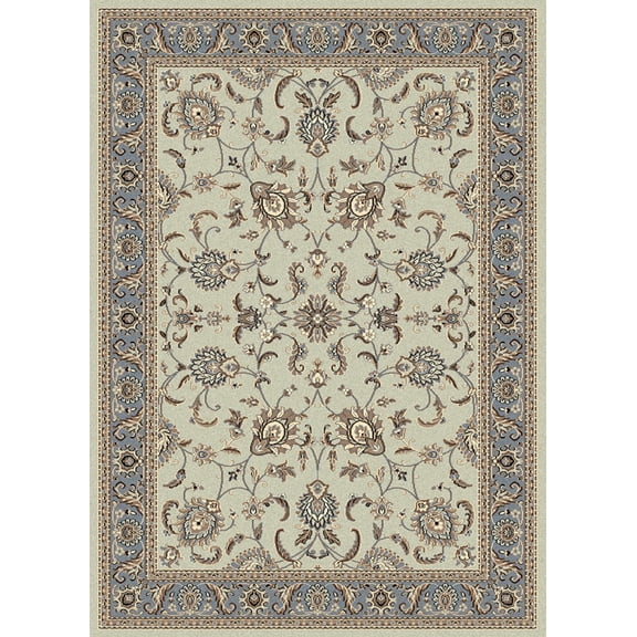 Radici Usa Alba Area Rug 1426 Soft Mint Bordered Floral 7' 9" x 11' Rectangle