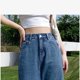 thumbnail image 3 of Pantalones vaqueros holgados de cintura alta y pierna recta para mujer, pantalones vaqueros casuales estilo boyfriend (XL), 3 of 5