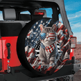 thumbnail image 3 of Lotusprinthandmade Cat Us Flag 4th July Independence Day Spare Tire Cover Without Backup Camera Hole 6 Sizes (32 in.), 3 of 7