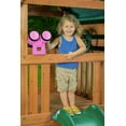 thumbnail image 5 of Creative Cedar Designs Mountain View Lodge Cedar Swingset with Wooden Roof, Monkey Bars, Climbing Wall & Rope, Slide, Sandbox, Belt Swings and Trapeze, 5 of 10