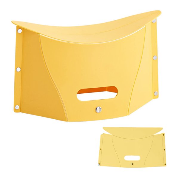 Taburete de camping koofull plegable, ligero y portátil, amarillo