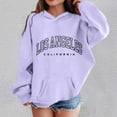 thumbnail image 2 of Byoo Little Girl's Hoodie Los Angeles Printed Hooded Sweatshirt Comfortable Pullover Top, 2 of 4