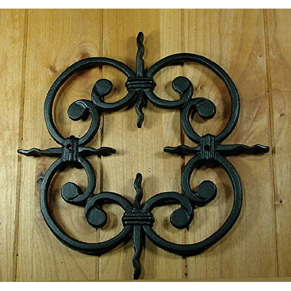 Speakeasy, Window or Gate Grille, Solid Iron, Black Finish Deco Grille #2