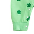thumbnail image 5 of Leey-World Newborn Baby Girl Boy St Patricks Day Outfit Four Leaf Clover Romper Long Sleeve Bodysuit Jumpsuit 0-18M|Light Green,6-12 Months, 5 of 9