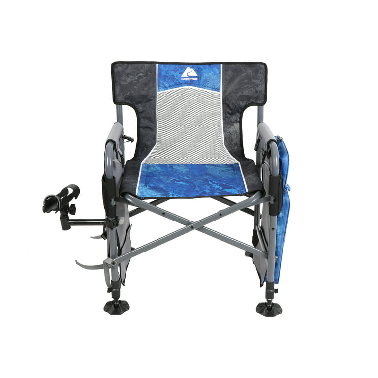 Ozark Trail Camping Director Fishing Chair, Blue, Adult 