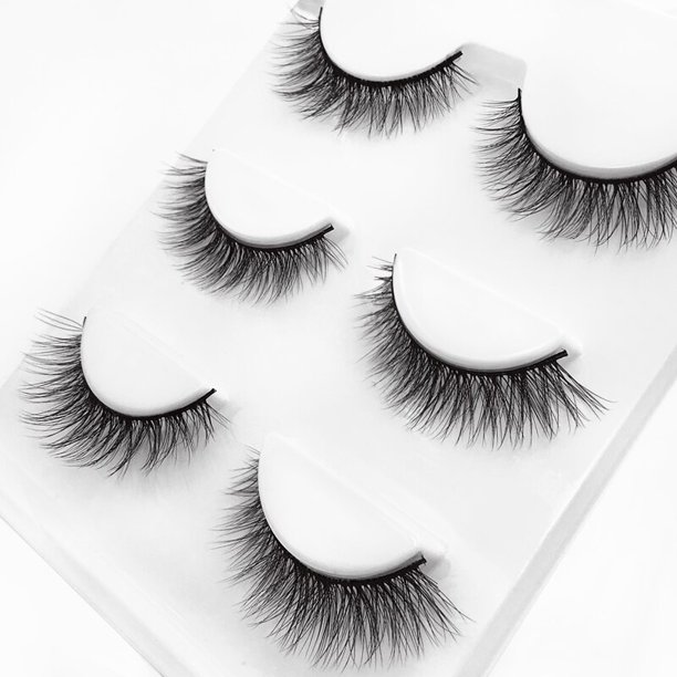 SHIDISHANGPIN, 3 pares, 27 estilos, pelo de visón falso 3D, pestañas postizas suaves, esponjosas, gruesas, pestañas postizas hechas a mano, maquillaje de ojos Tan Jianjun unisex