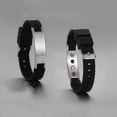 thumbnail image 2 of Power Silicone Bracelet Elelents Energy Balance Bracelet Magnetic Wristband Black Silicone Hy, 2 of 5