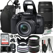 Canon EOS 850D (Rebel T8i) DSLR Camera with 18-55mm f/4-5.6 IS STM & 75-300mm f/4-5.6 III Lenses + Advanced Bundle: SanDisk 128GB Ultra SDXC, Canon 100S Sling Backpack & More (32pc Bundle)
