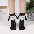 thumbnail image 3 of 2 pares de calcetines navideños con forma de mano, calcetines magnéticos, unisex, divertidos, calcetines con forma de mano, calcetines navideños bonitos y novedosos, calcetines de regalo, 3 of 6