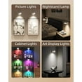 thumbnail image 2 of Picture Lamp 3-Pack - 1200mAh Rechargeable Battery Operated Picture Frame Lights with Remote, Dimmable & Timer - Art Lighting for Paintings, Wall-Mounted Puck Lights, 2 of 6