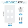 thumbnail image 2 of Cat 6 Ethernet Wall Plate, 4 Port RJ45 Key-stone Jack Wall Plates, White, 2 of 6