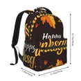 thumbnail image 3 of KLL Happy Thanksgiving 1 Print Casual Backpack for Men Women,Travel Casual Backpack Outdoor Activities Bag Daypack for Travel Hiking Shopping Daily, 3 of 5
