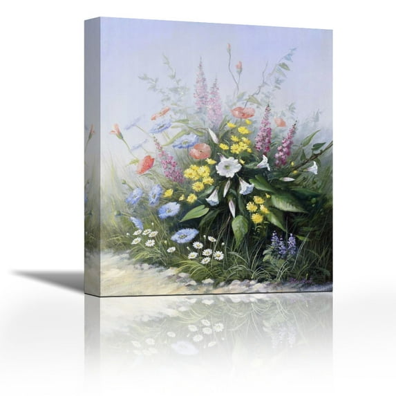 Floral symphony - Contemporary Fine Art Giclee on Canvas Gallery Wrap - wall décor - Art painting - 22 x 27 Inch - Ready to Hang