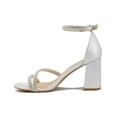 thumbnail image 3 of Zapatilla Tacon Ancho Elegante Evento Social Pulsera Plata plateado 23, 3 of 8
