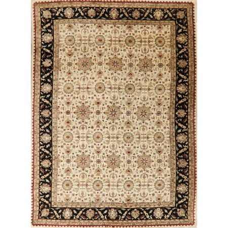 Decorative Ivory Floral Agra Oriental Area Handmade 10x14