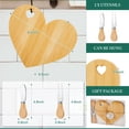 thumbnail image 2 of Juego de tablas para quesos Patelai Bridal Shower en forma de corazón, madera, 2 of 6