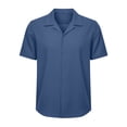 thumbnail image 3 of BSDJILFG Buttons Down Shirts for Men Casual Pajama Top Notched Lapel Collar Breathable Sleepwear T-Shirt, 3 of 7