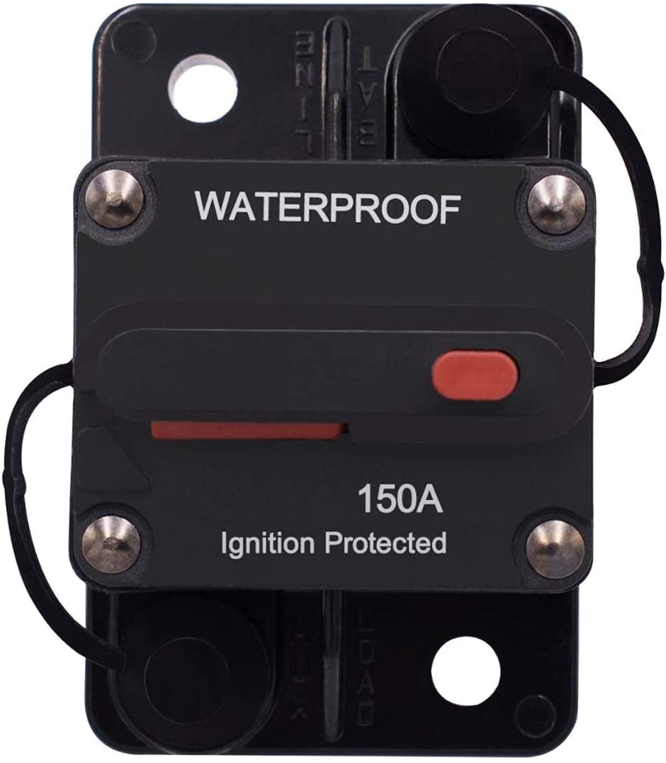 Young Marine Circuit Breaker for Boat Trolling with Manual Reset,Water Proof,12V Surface Mount-150A 48V DC 