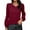 Red, variant on SNKSDGM Easter Shirts Tops for Women Over 50 Women's Fashion V Neck Lace Up Loose Long Sleeve T Shirt Shirts for Women Dressy Casual Summer