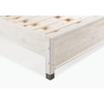 thumbnail image 4 of Full Size Solid Wood Platform Bed Frame with Headboard in Rustic White Finish, 4 of 5