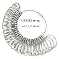 thumbnail image 4 of PHYHOO Stainless Steel Finger Ring Sizer Measuring Ring Tool, Size 1-13 with Half Size, 27 Pcs, 4 of 8