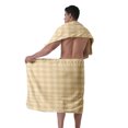 thumbnail image 4 of Colevkie 2 Pcs Men's Quick Drying Bath Skirt & Towel Soft Lightweight Beach Towel Shower Skirt for Spa Sauna Bathroom Absorbent Comfortable Printed Plaids Pattern, 4 of 7