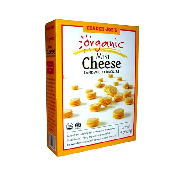 Pack of 1 Trader Joe's Organic Mini Cheese Sandwich Crackers | 7.5 oz