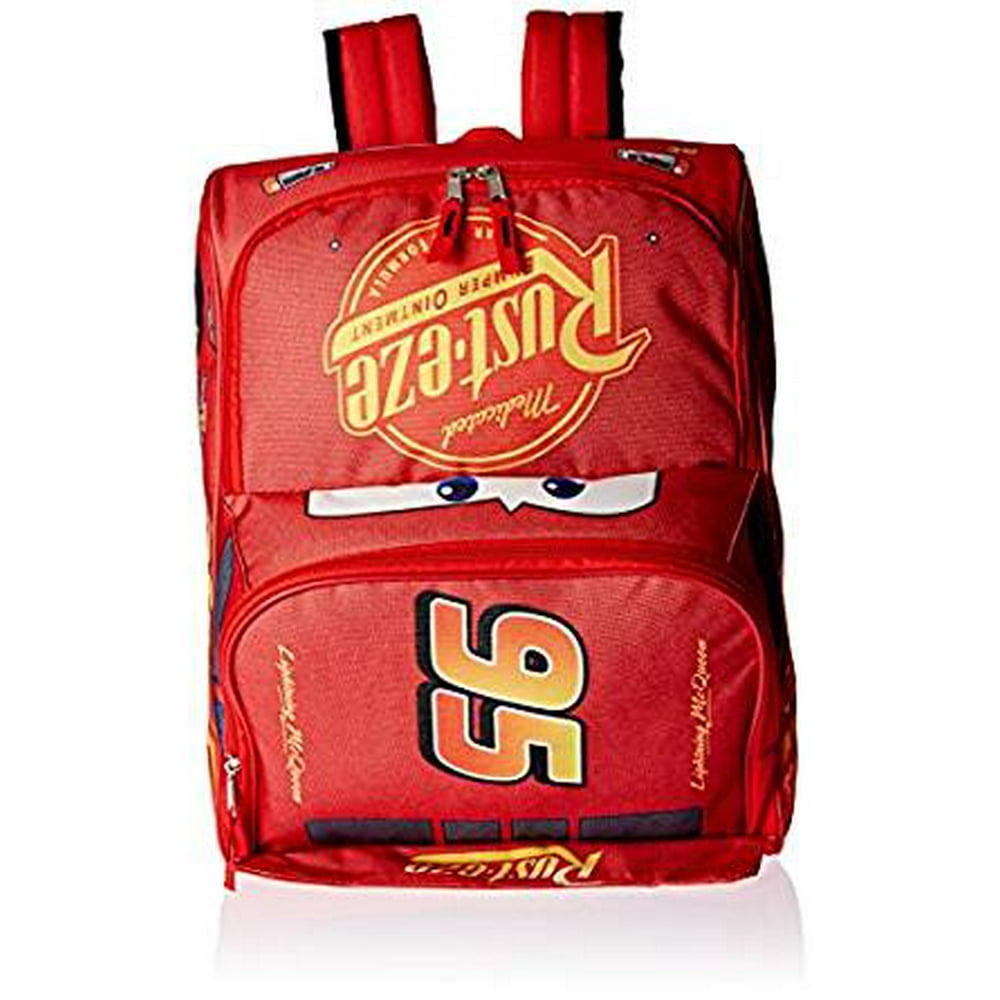 Disney Backpack Disney Cars Shapped Lightning McQueen 16" New 142234