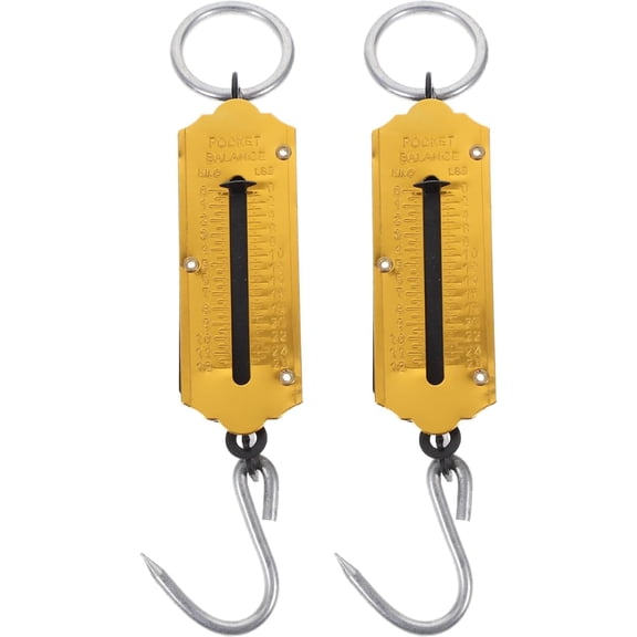 CHIKANSTORE 2PCS Portable Spring Scale Durable Mechanical Fishing Weight Scale