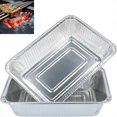 thumbnail image 4 of Aluminum Foil Grill Drip Pans -Pack of 25 Durable Grill Trays Disposable BBQ Grease Pans,15*12*4.6cm, 4 of 4