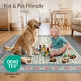 thumbnail image 4 of ODIKA 8'x10' Ultra-Soft Area Rug, Vintage Ditsy Stripe Butterfly Ribbon Details Scattered Delicate None Washable, Bare feet friendly, Silk-Touch for Bedroom, Under Sectional, 4 of 7