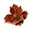Brown, variant on 1 Pc Artificial Glitter Magnolia Flower 9.4" – Velvet Poinsettia Ornament Pick for Christmas Tree, Wreath, Garland & Holiday DIY Decorations, Red, Indoor Decor