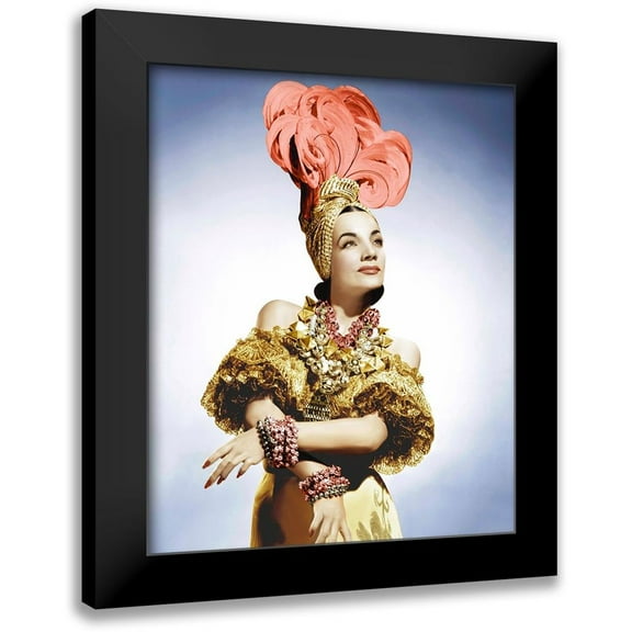 Hollywood Photo Archive 12x14 Black Modern Framed Museum Art Print Titled - Carmen Miranda