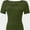 Army Green, variant on Womens Summer Short Sleeve T Shirts Slim Fit One Piece Cutout Scoop Neck Going Out Date Night Tops