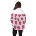 thumbnail image 4 of FORMRS Womens Scarf Winter Soft Long Big Warm Shawls Wrap Tassel Scarves, Cartoon Strawberry, 4 of 9