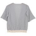 thumbnail image 3 of Femmes Bikini Cover Up Pompon Ourlet Cardigan à Manches Longues Cover Up, 3 of 5