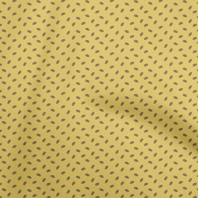 oneOone Tissu Viscose Chiffon Jaune Minimal Rétro Matériel de Couture Imprimé Tissu au Mètre 42 Pouces de Large