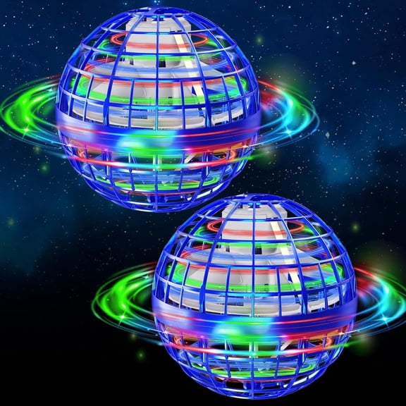 Flying Orb Ball Toy, Cosmic Globe Boomerang Hover Ball Fly Spinners, Fly Orbit Ball, Hand Controlled Mini Ball Spinning Kids Adults Outdoor Birthday Gift Cool Stuff for Boys Girls (2PCS)