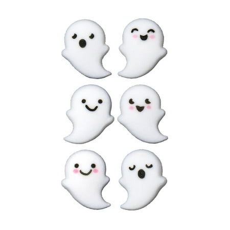 Ghost buddies Assortment Sugar Decorations Toppers Cupcake Cake Cookies Birthday Halloween Favors Party 12 Count