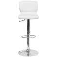 thumbnail image 5 of Home Square Faux Leather Vinyl Upholstery Bar Stool in White - Set of 2, 5 of 5