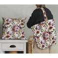 thumbnail image 5 of Soimoi White polyester Crepe Fabric Leaves & Peony Floral Decor Fabric Printed Yard 52 Inch Wide, 5 of 5