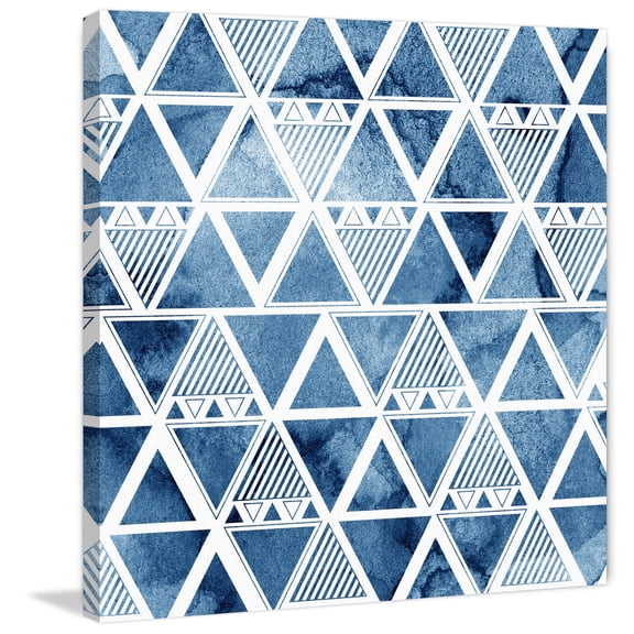 "Triangle Reflections" Painting Print on Wrapped Canvas