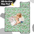 thumbnail image 4 of Hen and Tail Green Pattern Teens Toddler Nap Mat with Pillow, Sleeping Mat Bag for Preschool Daycare 60"x20", 4 of 6